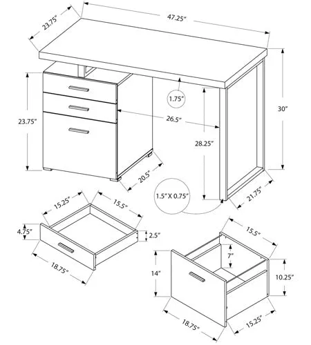 1.2 Meter Executive Table