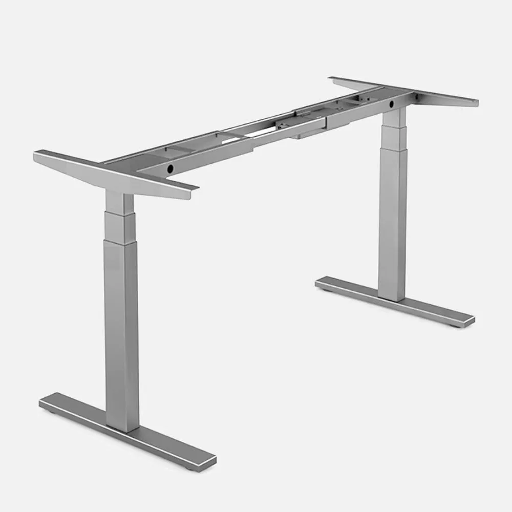 120cm Standing Desk | Height Adjustable | Sit Grey Stand | Motorised | Single Motor Frame | Birch Top