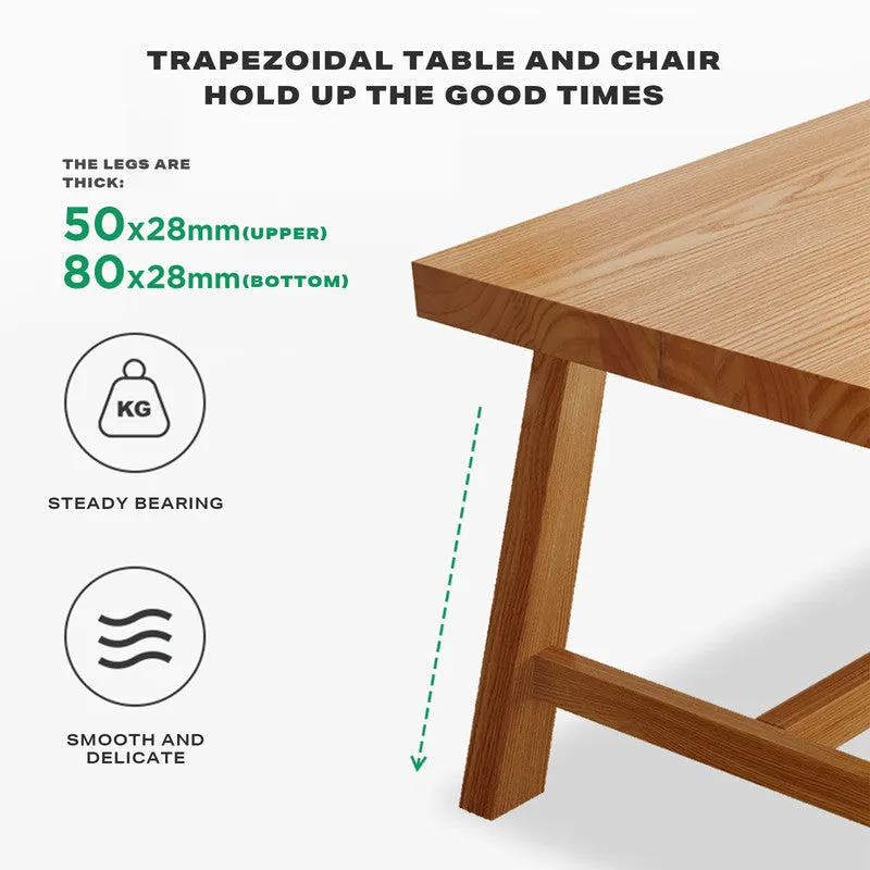 1.8M Solid Wood Dining Table | Square Dining Table | Kitchen Furniture
