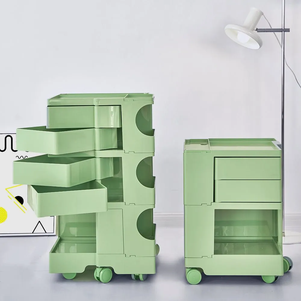 5 Tier Green Trolley Side Table / Organizer