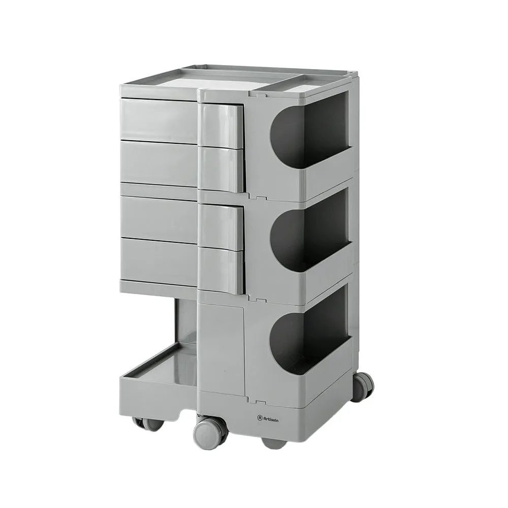 5 Tier Grey Trolley Side Table / Organizer