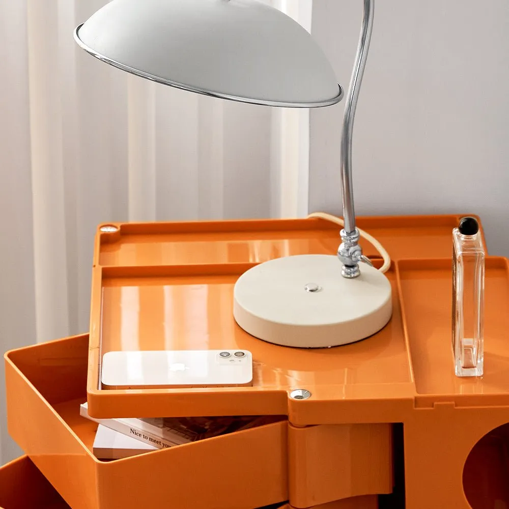 5 Tier Orange Trolley Side Table / Organizer
