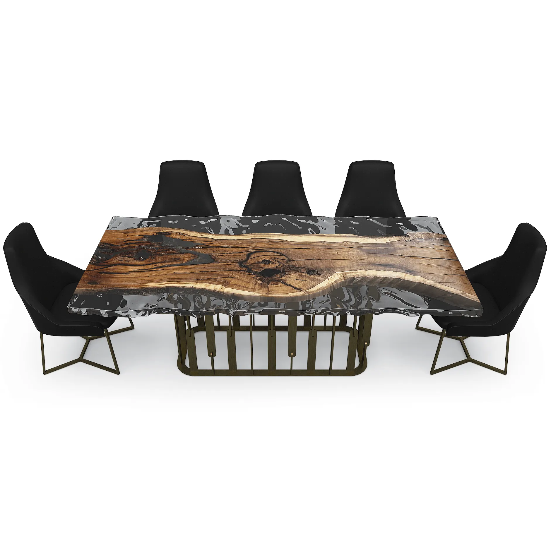 Arion Walnut Wavy Dining Table