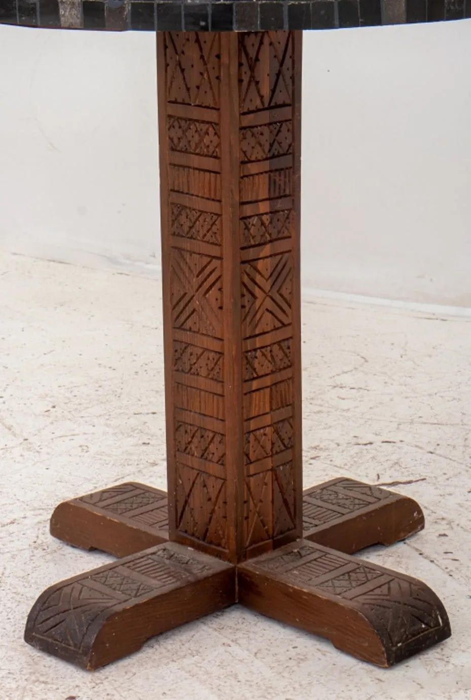 Aztec Modern Mosaic Pedestal Table