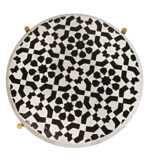 Black and White Zellige Table