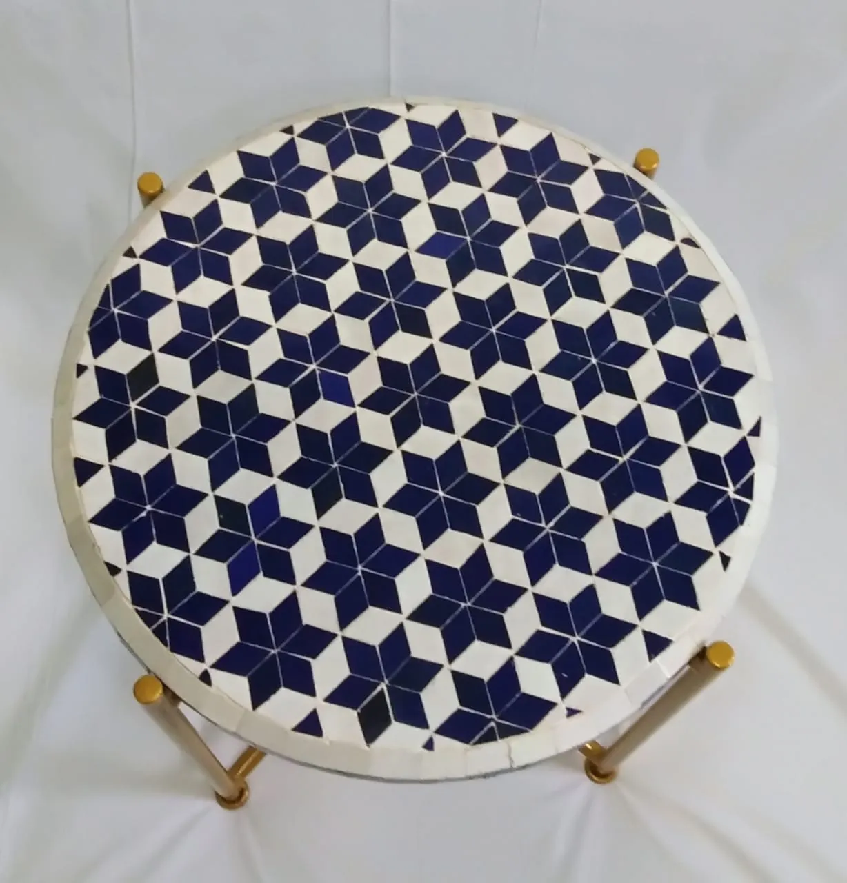 Blue and White Zellige Table