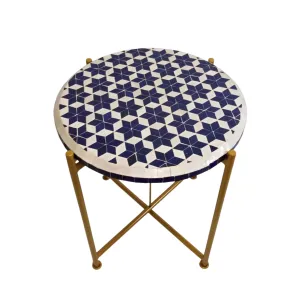 Blue and White Zellige Table