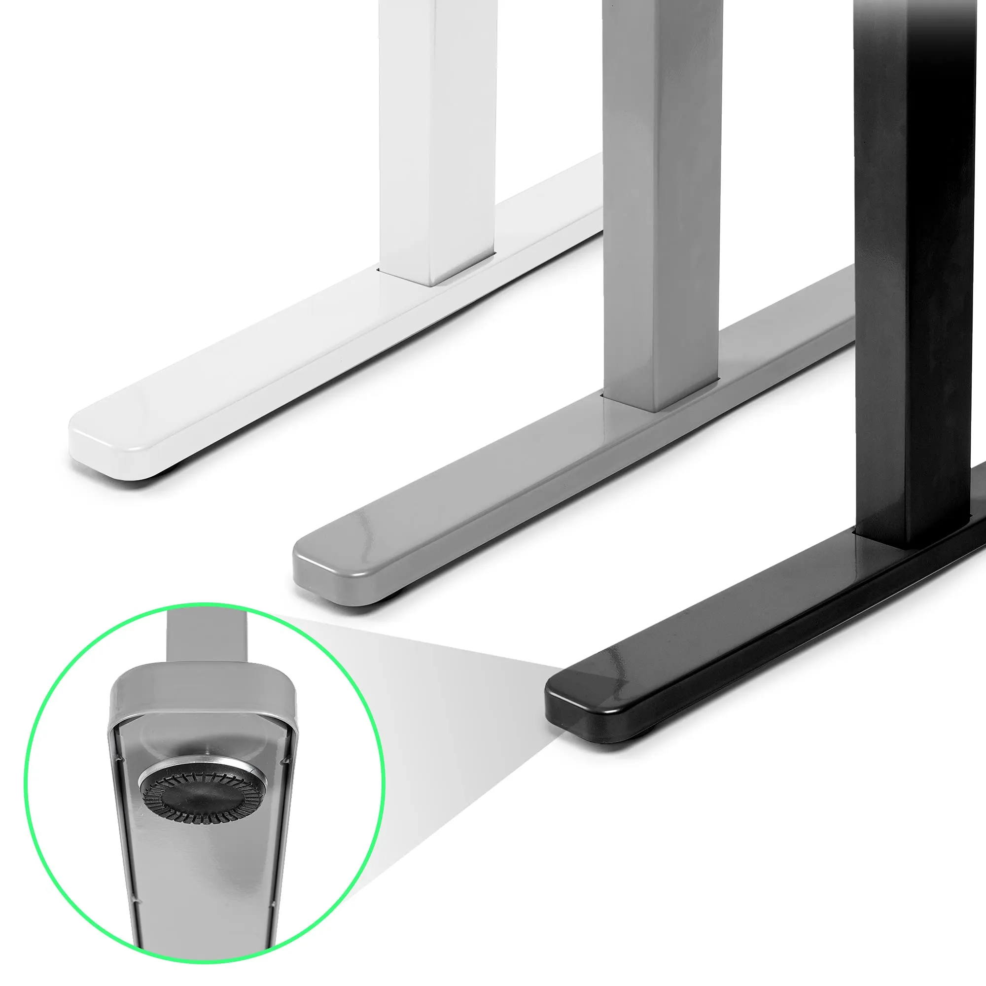 Duronic Sit Stand Desk Frame TM12 BK | Electric Standing Office Table | Frame ONLY | Height Adjustable 71-116cm | Ergonomic Workstation | BLACK | Memory Function | Single Motor / 2 Stage