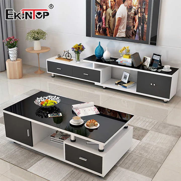 Ekintop جديد تصميم الساخن بيع روز الذهب طاولة القهوة طاولة القهوة لغرفة المعيشة مجموعة Ekintop New Design Hot Sale Rose Gold Coffee Table Living Room Coffee Table Set