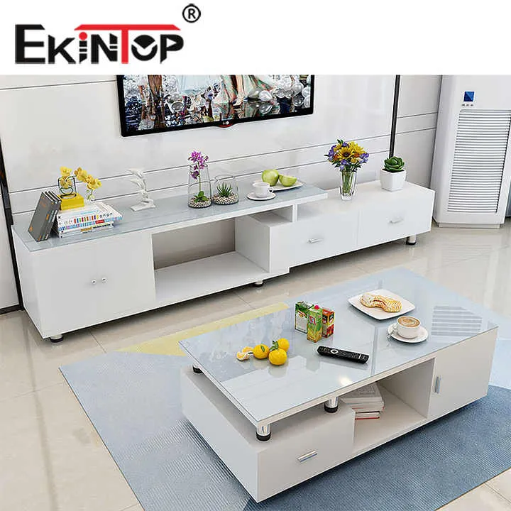 Ekintop جديد تصميم الساخن بيع روز الذهب طاولة القهوة طاولة القهوة لغرفة المعيشة مجموعة Ekintop New Design Hot Sale Rose Gold Coffee Table Living Room Coffee Table Set