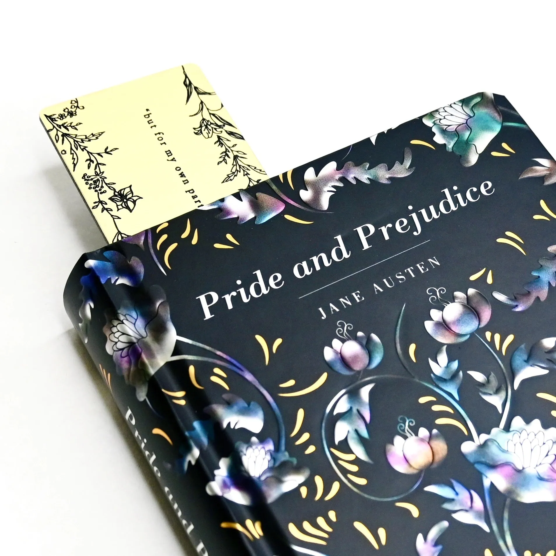 Jane Austen Quote Bookmark in Brushed Gold