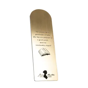 Jane Austen's 250th Anniversary Bookmark in Brushed Gold