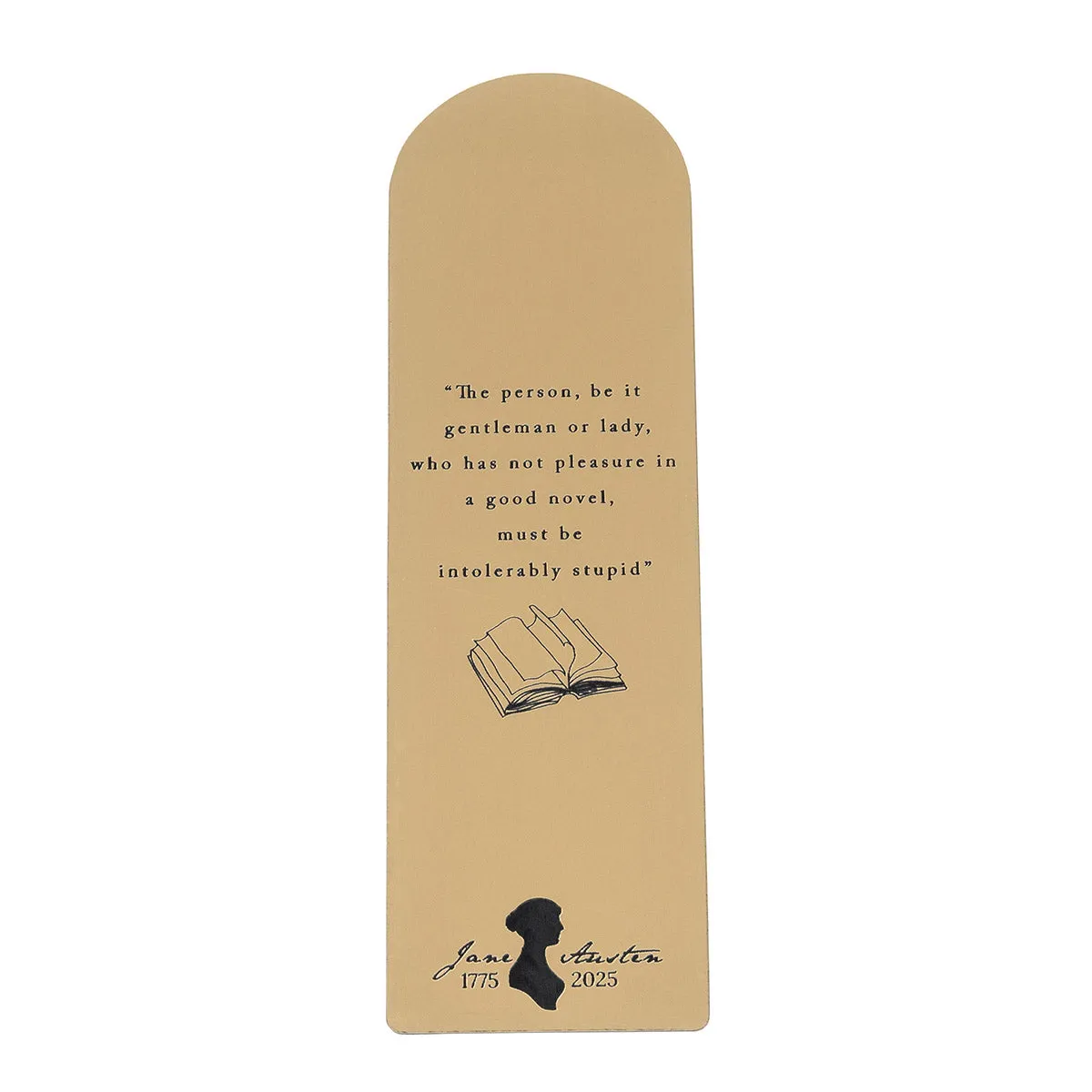 Jane Austen's 250th Anniversary Bookmark in Brushed Gold
