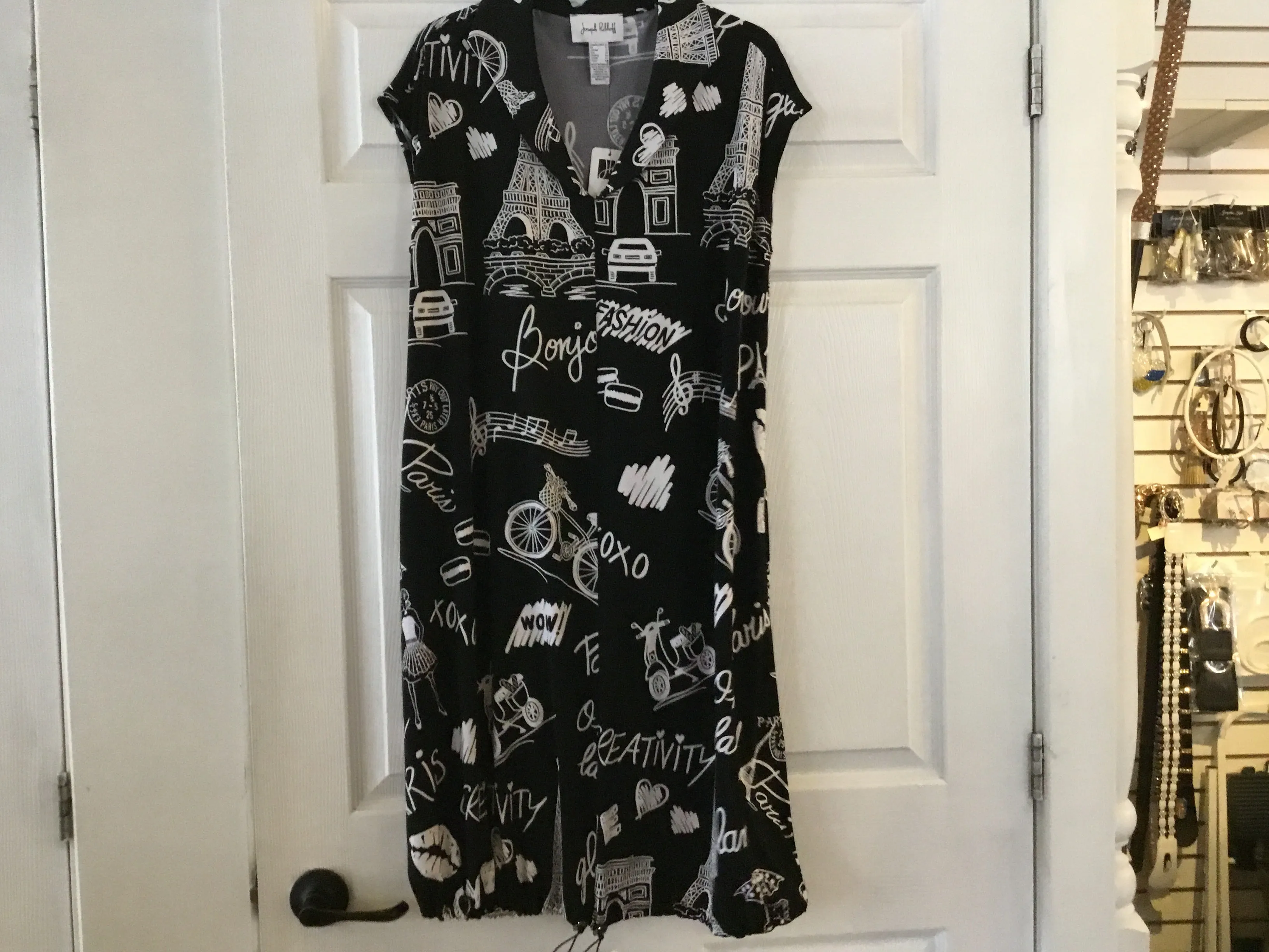 Joseph Ribkoff black and white dress 252025