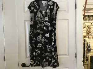 Joseph Ribkoff black and white dress 252025
