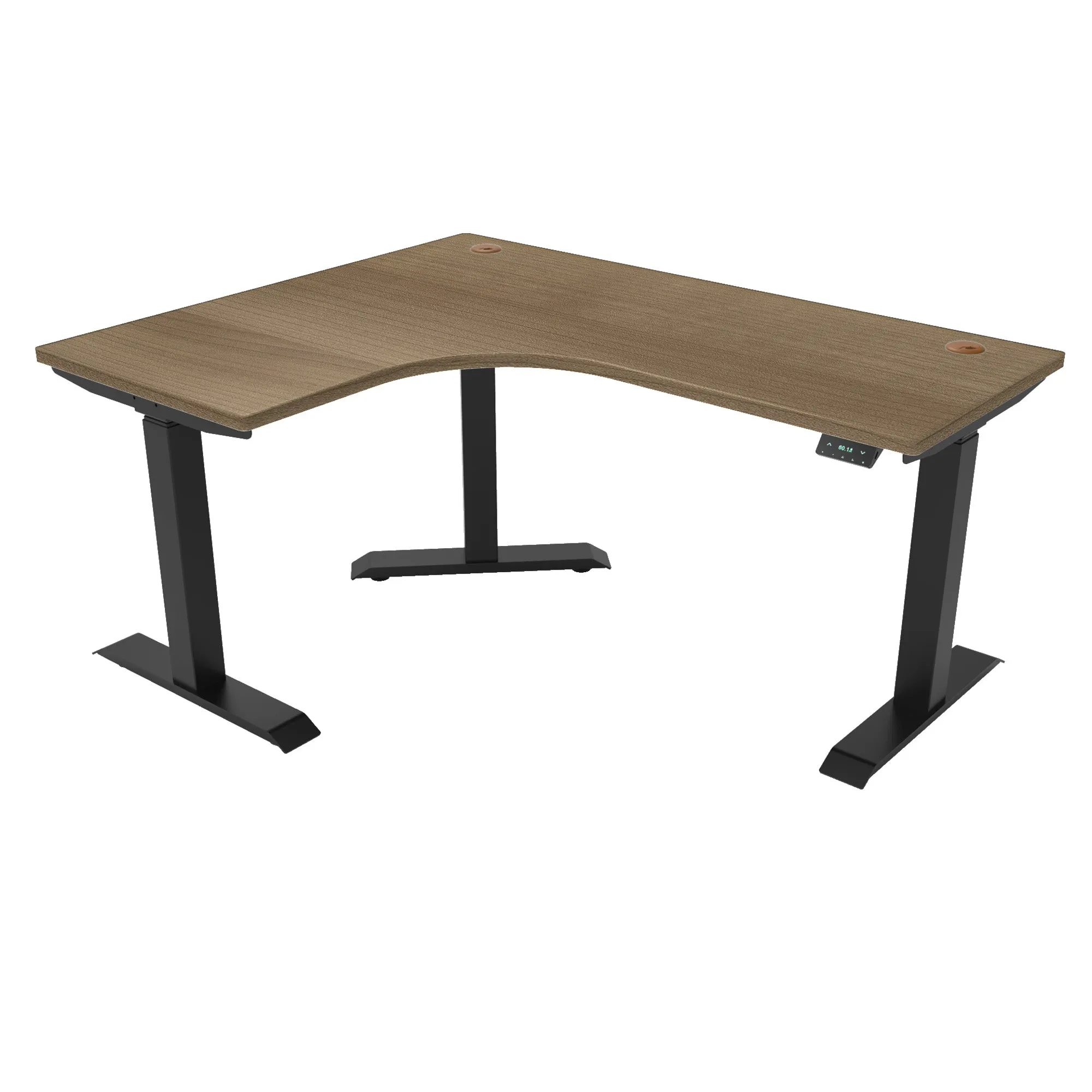 L-Shaped Extended Standing Desk Standard Size, MFC Tabletop