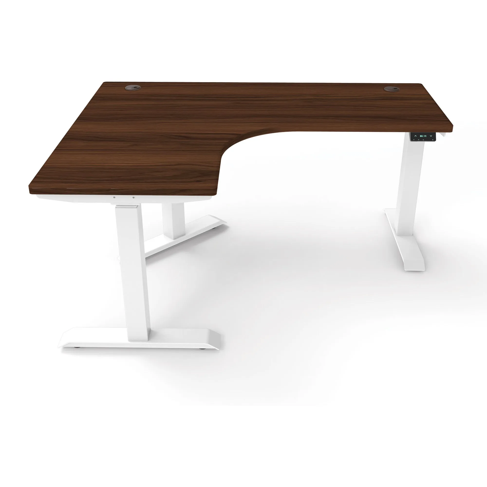 L-Shaped Extended Standing Desk Standard Size, MFC Tabletop