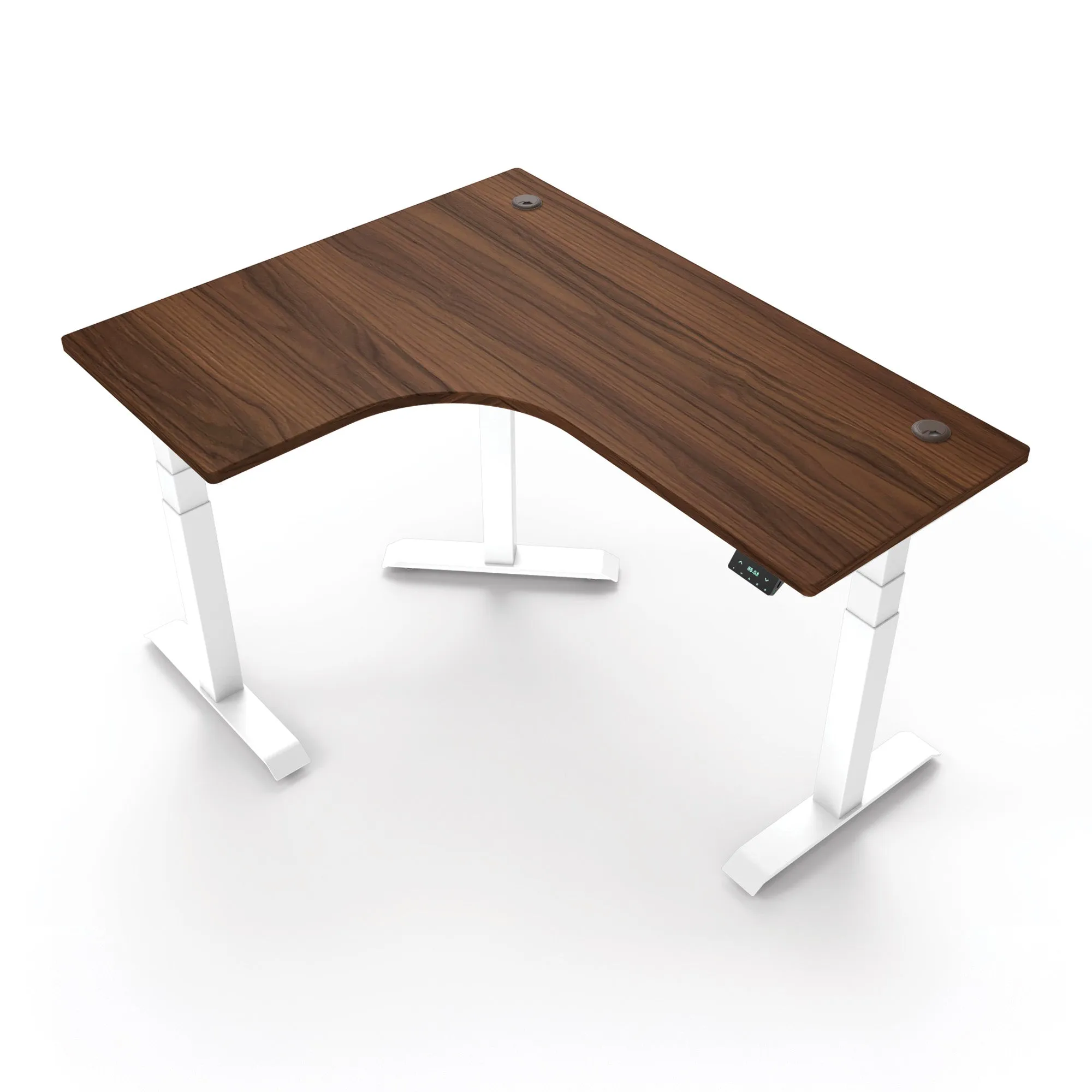 L-Shaped Extended Standing Desk Standard Size, MFC Tabletop