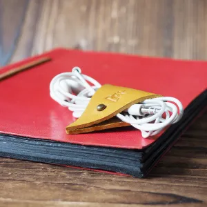 Leather Cord Holder x 2pcs #Yellow