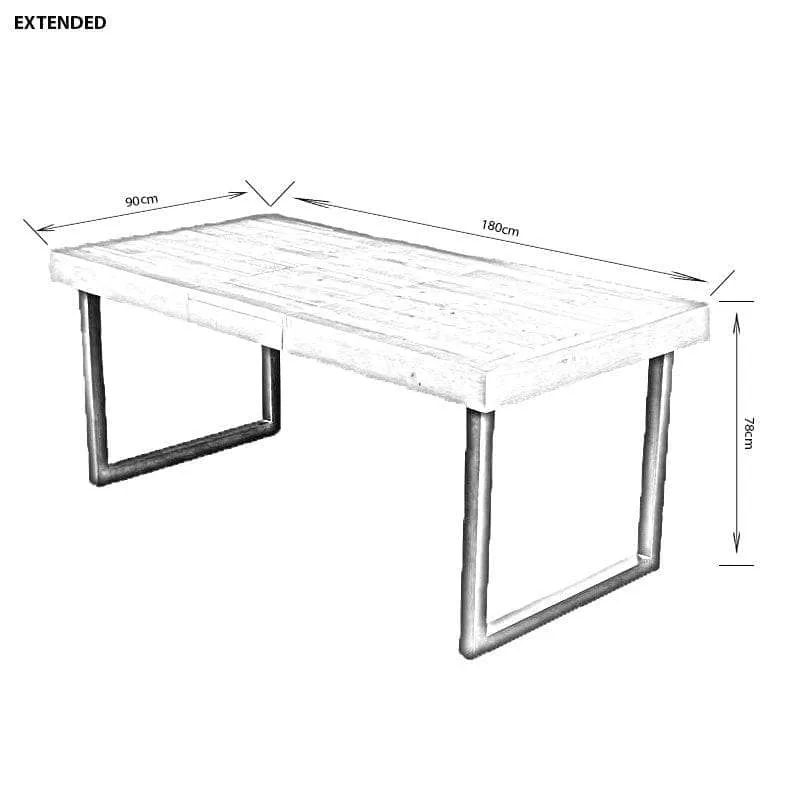 Lincoln Extendable Dining Set with 6 Grey Toronto Chairs