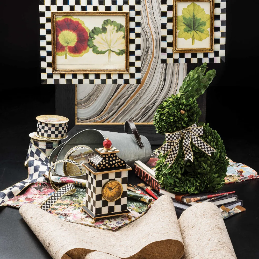 MacKenzie-Childs Courtly Check Desk Clock