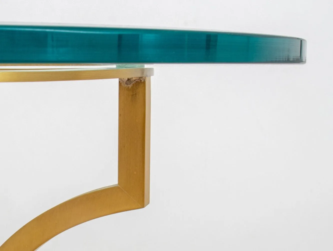 Maison Jansen Manner Gilt Metal Gueridon Table