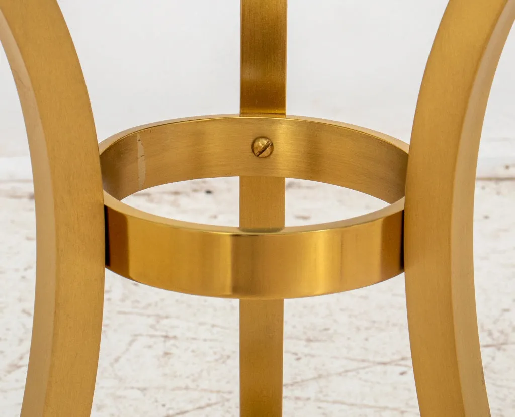 Maison Jansen Manner Gilt Metal Gueridon Table