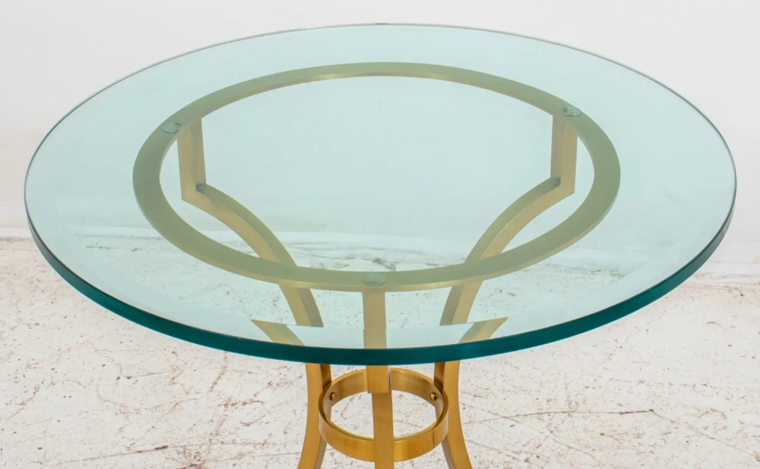 Maison Jansen Manner Gilt Metal Gueridon Table