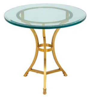 Maison Jansen Manner Gilt Metal Gueridon Table