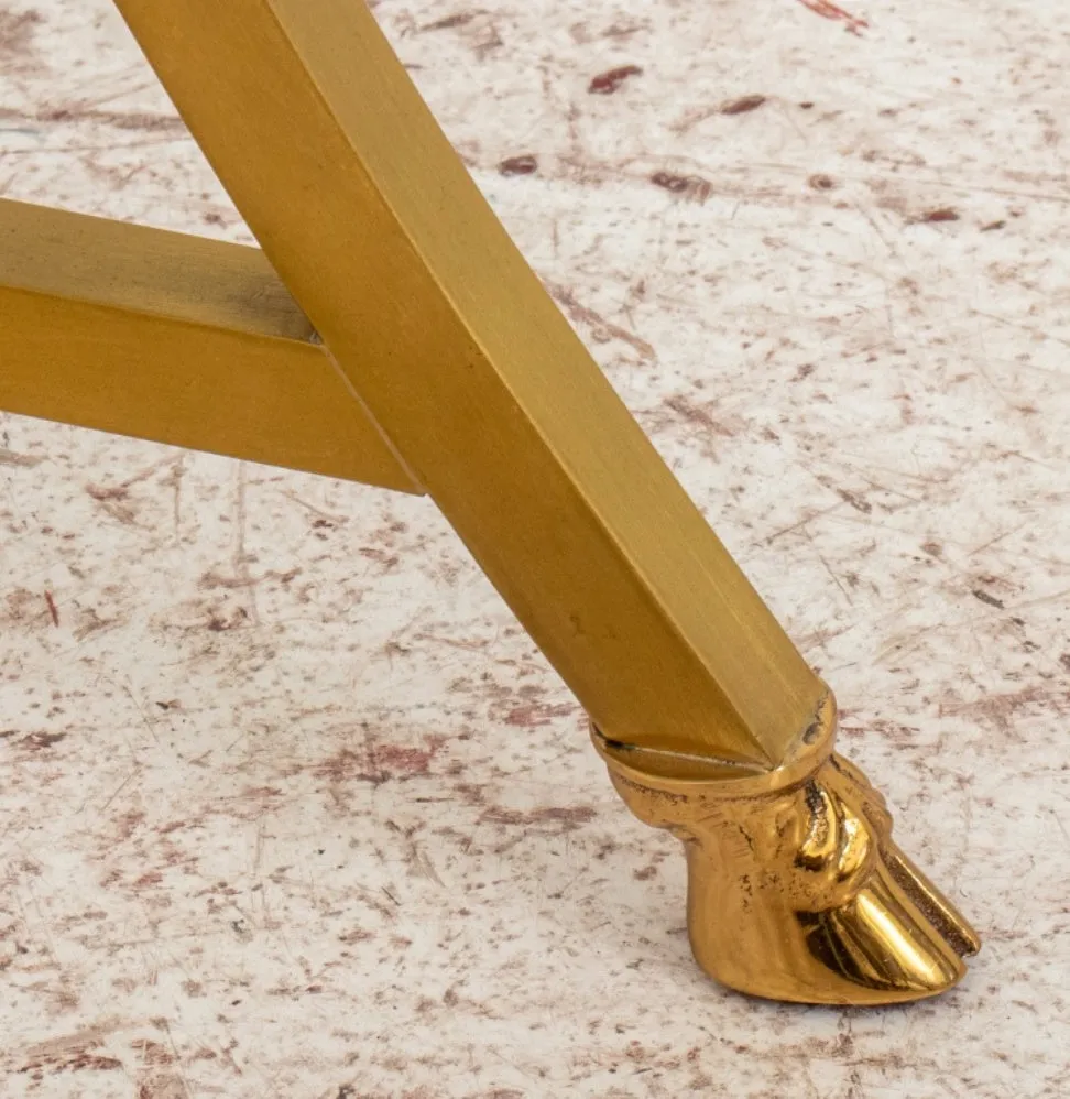 Maison Jansen Manner Gilt Metal Gueridon Table