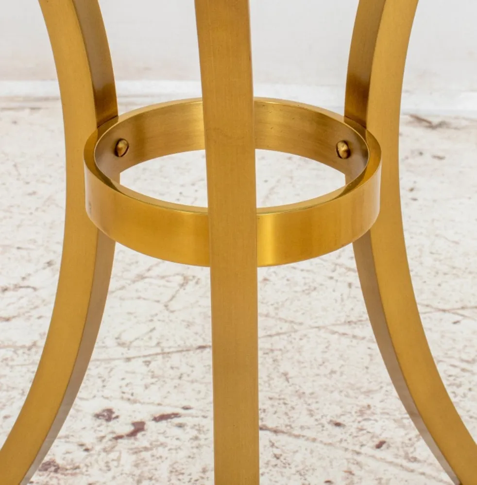 Maison Jansen Manner Gilt Metal Gueridon Table