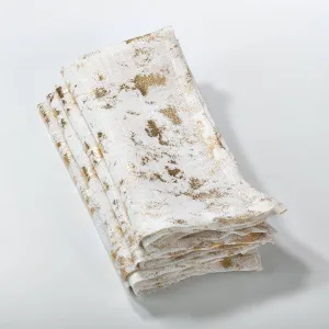 Metallic Gold Foil Design Dinner Napkin