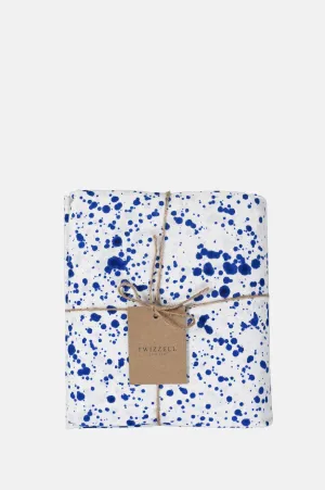 Navy Splatter Tablecloth