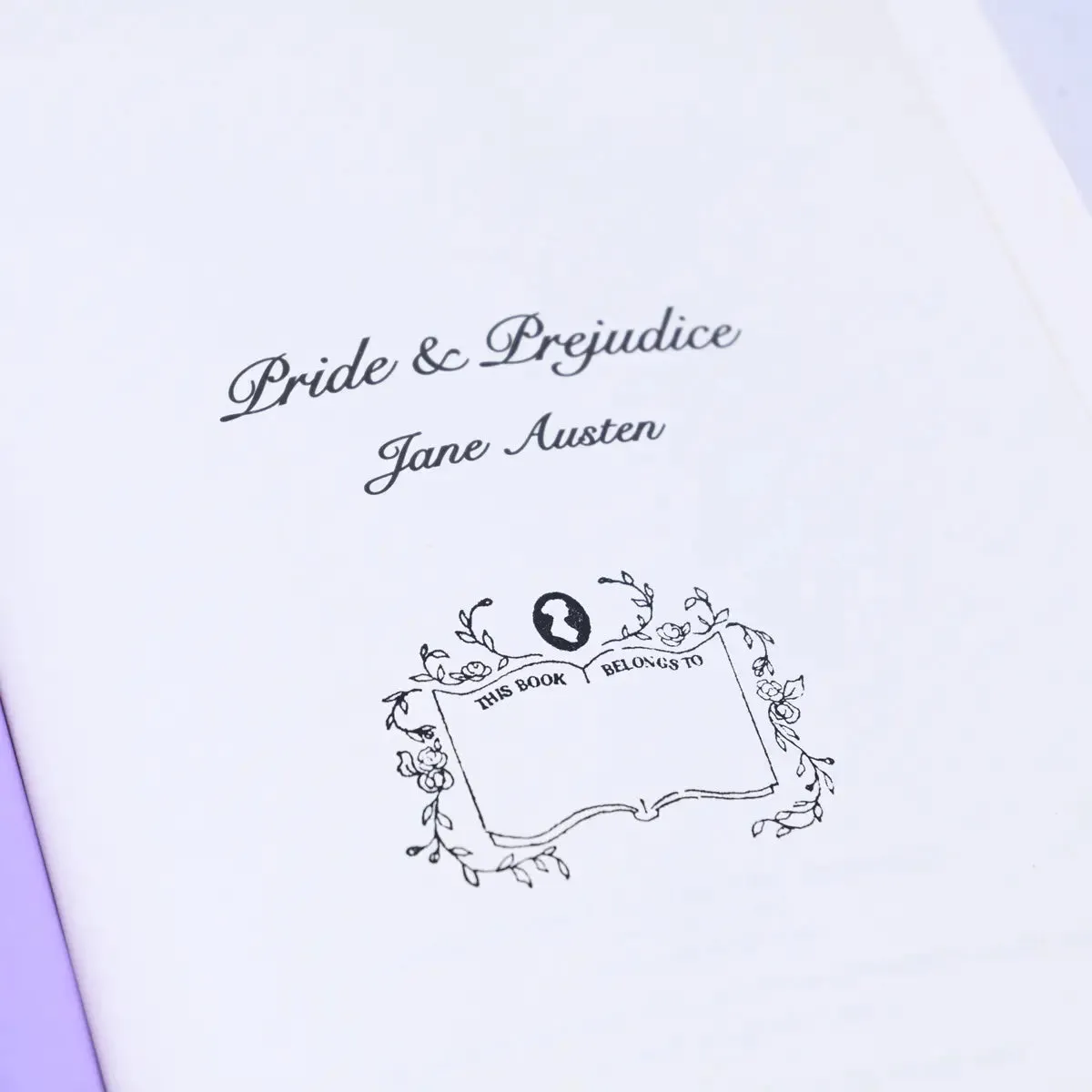 "This Book Belongs To" Jane Austen Book Stamp