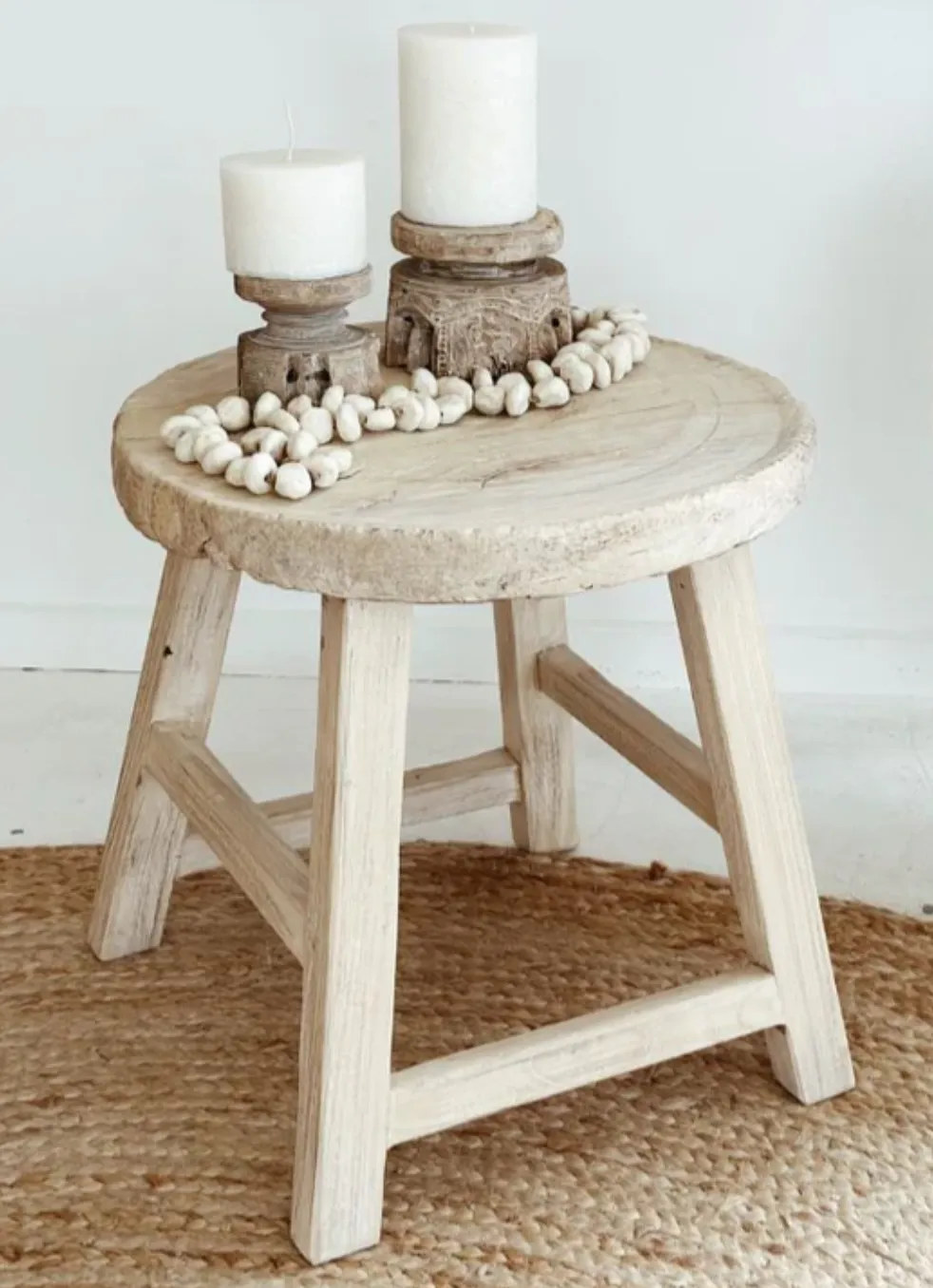 Ramu elm side table