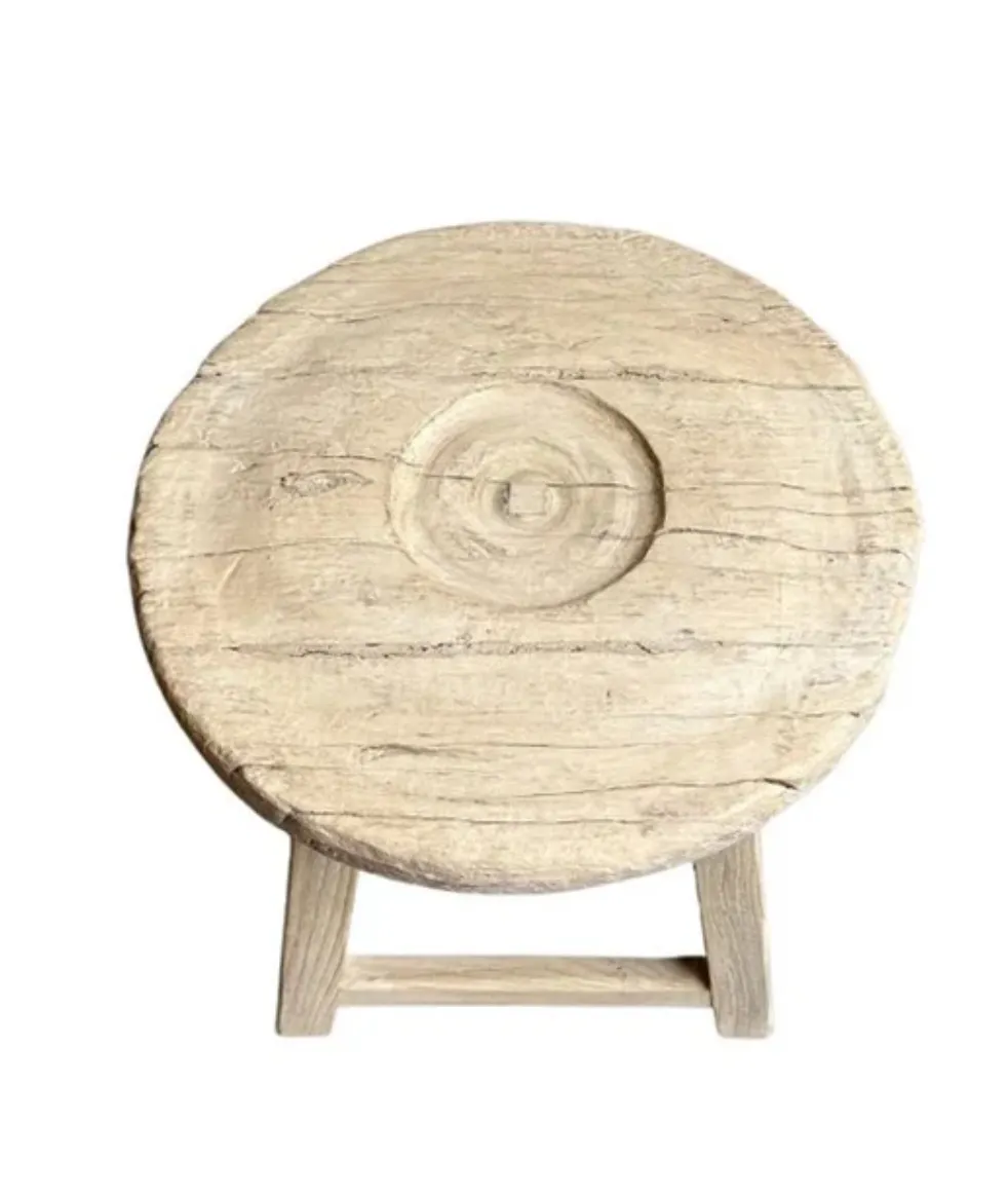 Ramu elm side table