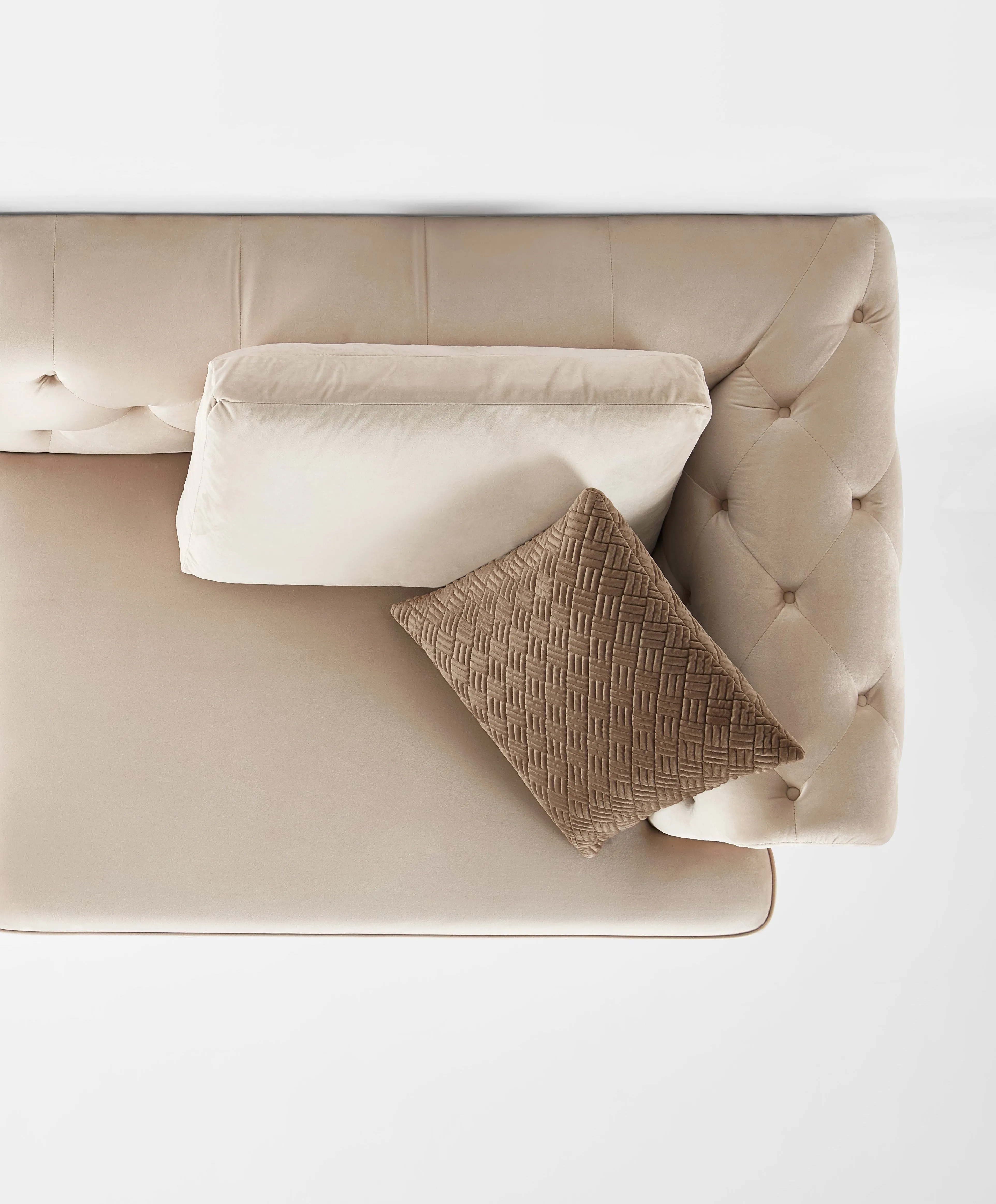 Rubeza Sofia Right Hand Facing Big Corner Sofa - Warm Sand