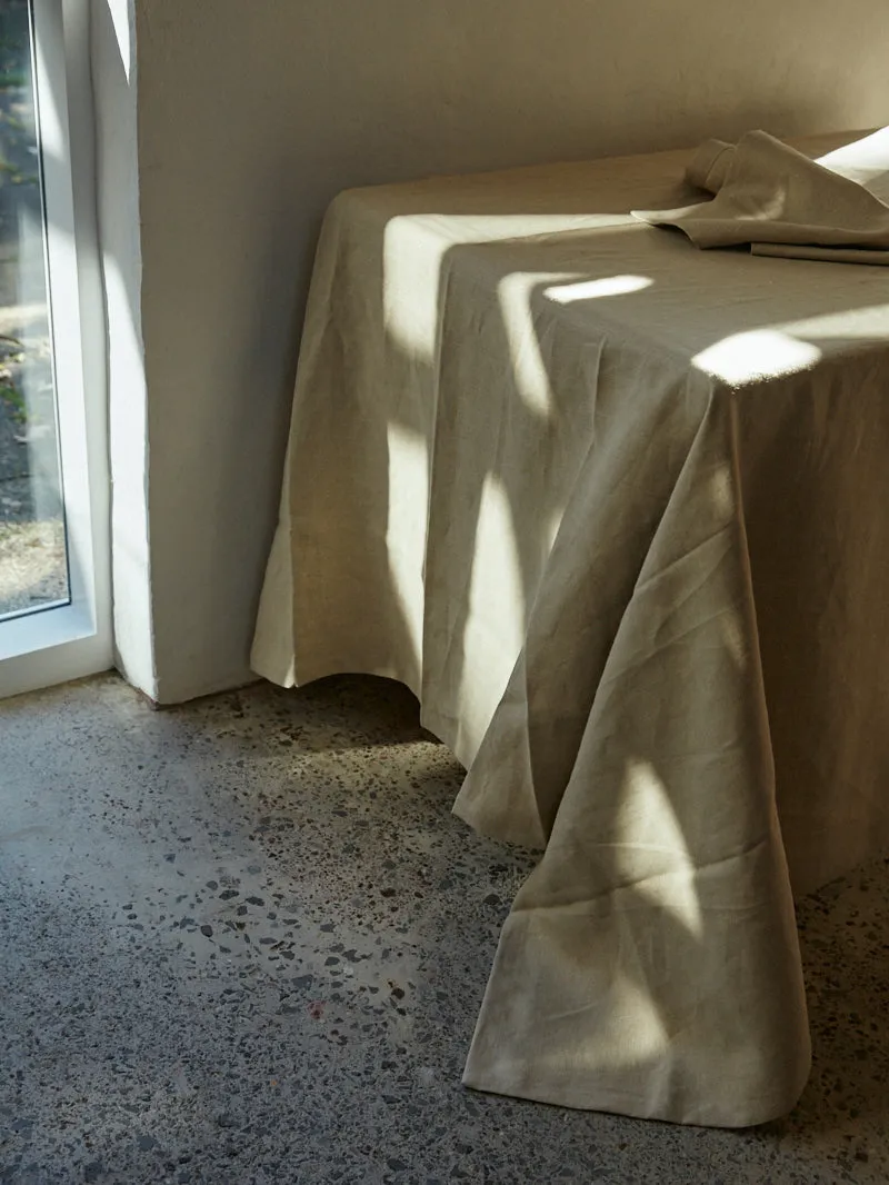 Timmery Organic Linen Tablecloth | Flax