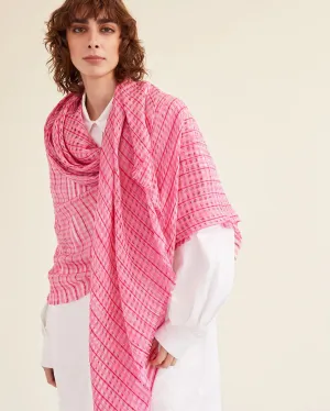 Trait Scarf in Raspberry Ripple